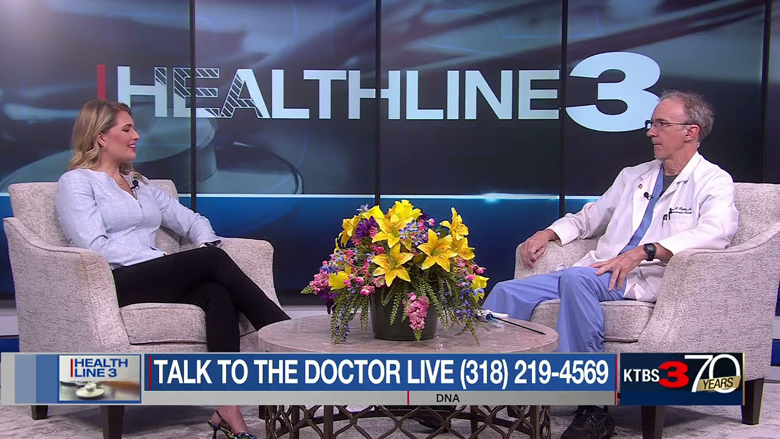 Dr. James B. Burke discusses robotic assisted surgeries on KTBS Healthline 3