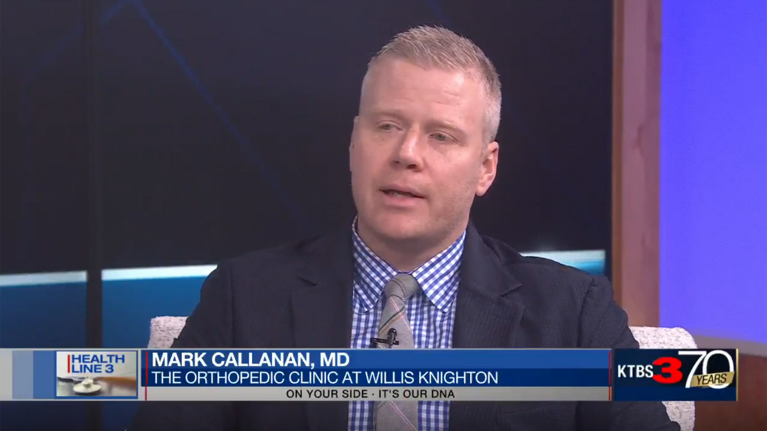 Dr. Mark C. Callanan, MD discusses Sports Medicine on KTBS Healthline 3
