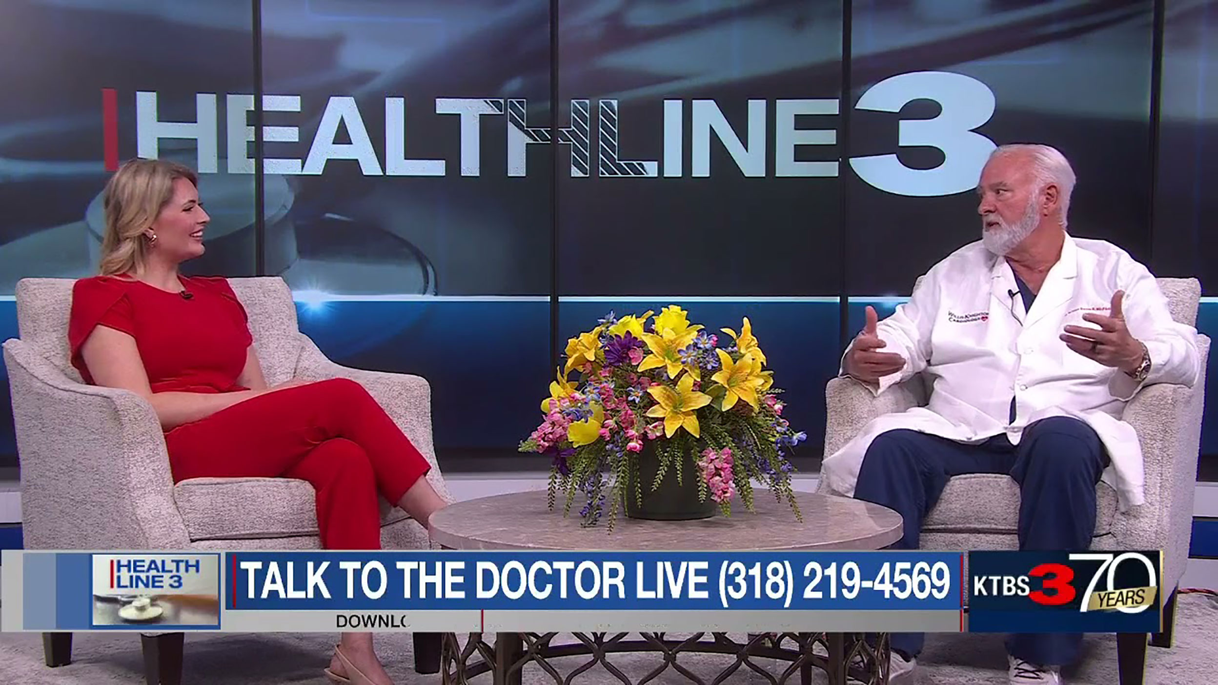 Dr. William B. Eaves, II discusses Peripheral Vascular Disease (PVD/PAD) on KTBS Healthline 3