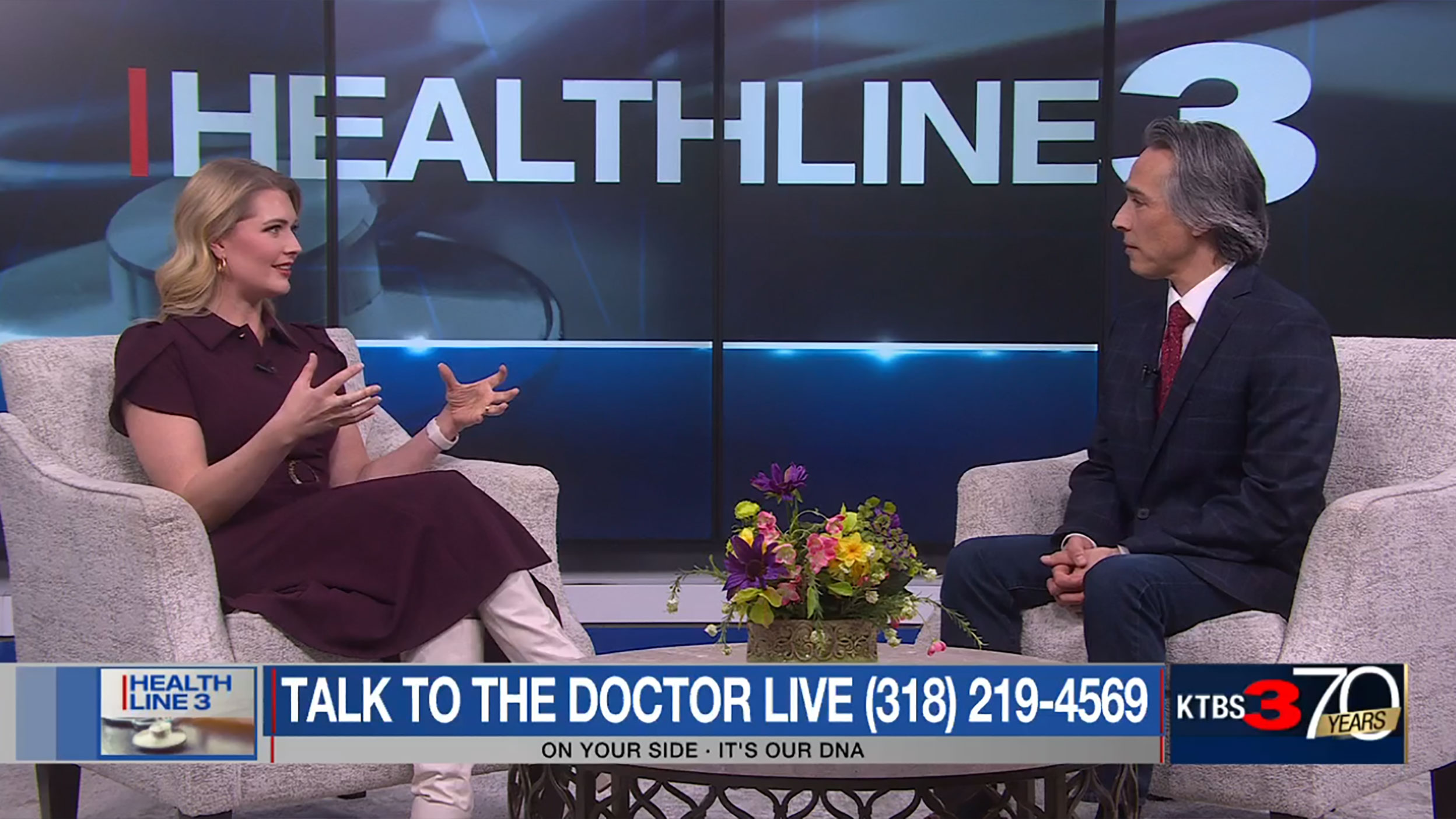 Dr. Antonio Pizarro, MD, discusses health and wellness on KTBS Healthline 3