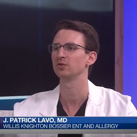 Dr. J. Patrick Lavo, MD, discusses ear, nose and throat (ENT) on KTBS Healthline 3.